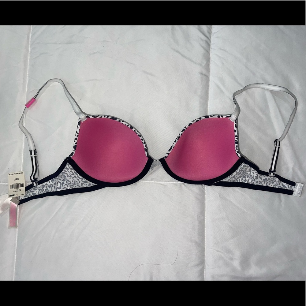 NWT Pink Victoria Secret Bra - 34C 
**Brand new; never used** - Picture 3 of 5